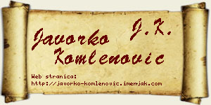 Javorko Komlenović vizit kartica